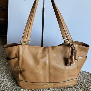 24 Coach Carrie Park leather tote